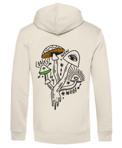 OFF WHITE Print RS bunt- Unisex Hoodie aus Bio Cotton & Recyclinganteil Frontside