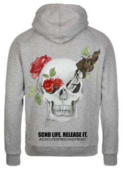 Love me till death - Designed by Nono - Unisex Hoodie aus Bio Cotton & Recyclinganteil Backside